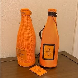 2 Veuve Clicquot Orange Champagne Bottle Covers